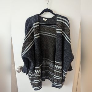 Long patterned sweater